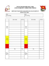 ảnh chụp màn hình biên bản trận đấu bóng đá