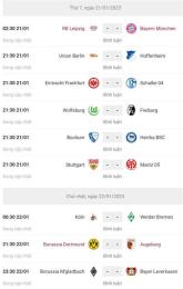 ảnh chụp màn hình giải bóng đá bundesliga