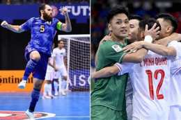 ảnh chụp màn hình kết quả bóng đá futsal châu á hôm nay