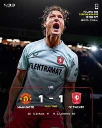 ảnh chụp màn hình kết quả bóng đá twente