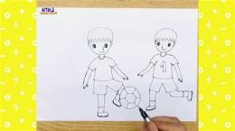 ảnh chụp màn hình vẽ dáng người đá bóng
