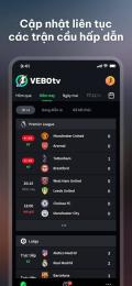 ảnh chụp màn hình xem bóng đá vebotv