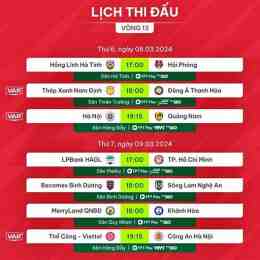 coi lịch thi đấu bóng đá