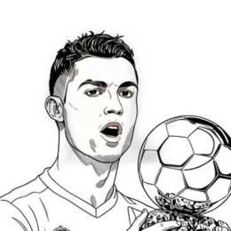 cr7 tranh tô màu bóng đá