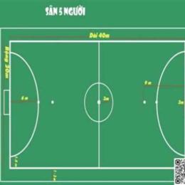 diện tích sân bóng đá 5 người