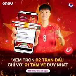 giao diện app cách mua vé bóng đá trên oneu