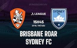 giao diện app câu lạc bộ bóng đá brisbane roar gặp sydney fc
