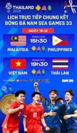 giao diện app chung kết bóng đa nam sea games 33