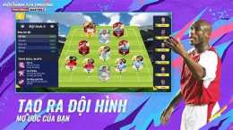 giao diện app code xây dựng một đội hình bóng đá