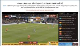 giao diện app cola tv xem bóng đá