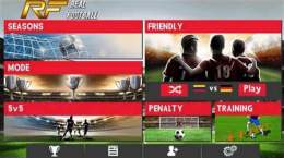 giao diện app game bóng đá y8