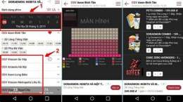 giao diện app giá vé xem bóng đá sân mỹ đình