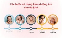 giao diện app kem dưỡng ẩm cho da khô bong tróc