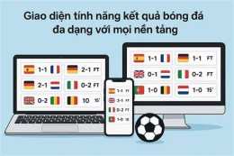 giao diện app kết quả bóng đá là liga
