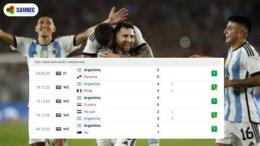 giao diện app kết quả trận bóng đá argentina