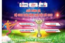 giao diện app khai mạc giải bóng đá