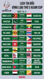 giao diện app lịch bóng dá asian cup