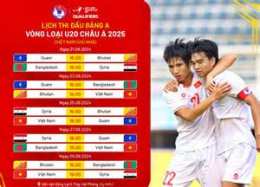 giao diện app lịch bóng đá u20 châu á