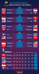 giao diện app lịch thi đấu sea game bóng đá nam