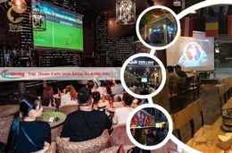 giao diện app quán cafe xem bóng đá đêm ở hà nội