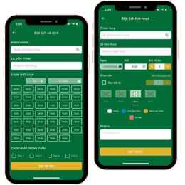 giao diện app sân bóng đá lộc phát