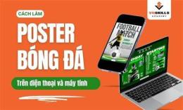 giao diện app tạo poster bóng đá