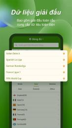 giao diện app tỉ số bóng đá mỹ