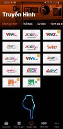 giao diện app truyền hình trực tiếp vtv3 bóng đá