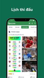 giao diện app tường thuật bóng đá mexico