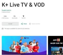 giao diện app xem bóng đá trực tiếp trên vtv