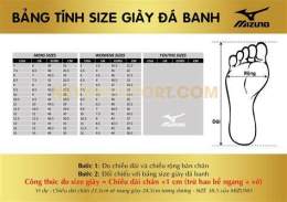 hướng dẫn sử dụng giày bóng đá mizuno chính hãng