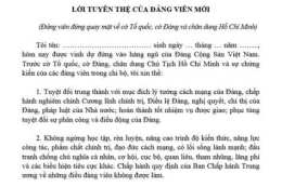 hướng dẫn sử dụng lời tuyên thệ của vận động viên bóng đá