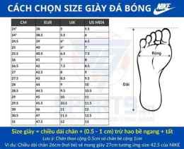 hướng dẫn sử dụng nike giày đá bóng