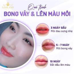 hướng dẫn sử dụng phun môi 2 ngày đã bong có sao không