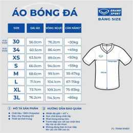 hướng dẫn sử dụng size quần áo đá bóng