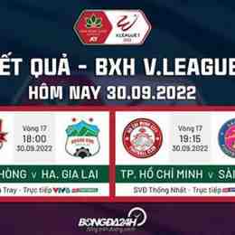 kết quả bóng đá v-league việt nam hôm nay