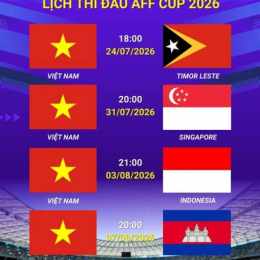 lịch bóng đá aff cup tối nay