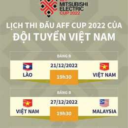 lịch bóng đá aff cup việt nam