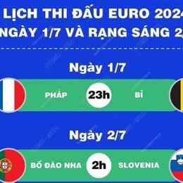 lịch bóng đá ngày mùng 1 tháng 7