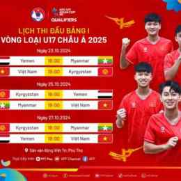 lịch bóng đá u17 châu á 2025