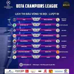 lịch bóng đá uefa champions league
