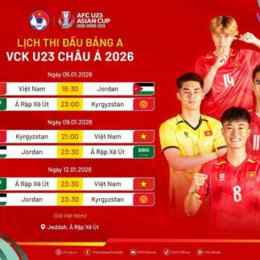 lịch thi đấu bóng đá nam asiad cup 2026