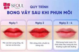 tính năng nổi bật phun môi 2 ngày đã bong có sao không