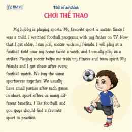 tôi thích chơi bóng đá bằng tiếng anh