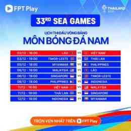tỷ số bóng đá nam sea games 33 hôm nay