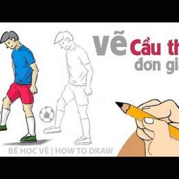 vẽ cầu thủ bóng đá đơn giản